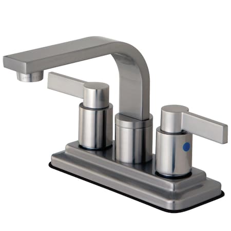 Kingston Brass KB8468NDL NuvoFusion 4" Centerset Bathroom Faucet, Brushed Nickel KB8468NDL